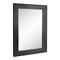 Stonebriar 24 18 Black Country Rustic Rectangle Natural Wood Stall Mirror