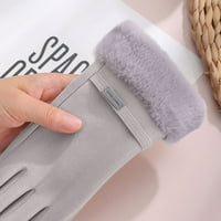 Женски зимни ръкавици плетани ръкавици топли ръкавици студено време ръкавици леки ръкавици зимни ръкавици момичета топли ръкавици сиви един размер