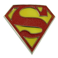 Супермен колан катарама червени и жълти цветове блясък щит лого на западния каубой костюм парти ново