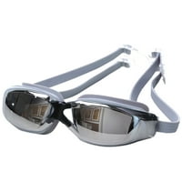 Водоустойчив анти-мъгла очила бански бански водолазни очила Гафас регулируеми очила за плуване жени мъже плуват очила сиво