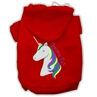 Mirage Pet Products Polyester & Cotton Unicorns Rock Dog Hoodie, Red, 3XL