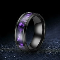 Heiheiup от неръждаема стомана дъга цвят пясъчни пръстени сватбена лента пръстени за жени пръстени за подреждане на пръстени за тийнейджърки момичета