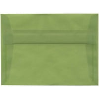 Хартия и плик полупрозрачни пликове, 1 4, зелено, на опаковка