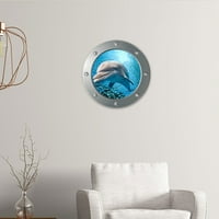 Делфин 3D стикери Подводница прозорец Декоративни стикери за бебешка стая Спалня за спалня