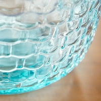 Декод 17 испанска синя рециклирана стъклена ваза с текстура на балон