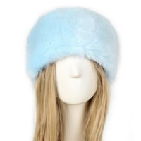 Зимната лента за коса на Wanwan за жени - пухкава и дебела - еластична и широка - миеща се - поддържайте топла - плътна цвят - празна топ - зимна ски шапка - аксесоари