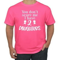 Не ме плаши, имам дъщери татко шега хумор мъже графична тениска, неоново розово, 4xl