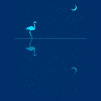 Flamingo под нощните звезди Мъжки Royal Blue Graphic Tank Top - Дизайн от хора 2xl