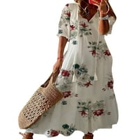Paille Women Tassel Слоева дълга рокля Long Party Summer Beach Sundress v Tach Travel Maxi Ressions White-A S