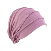 Женски памук Дишай Хиджаби Тюрбан Еластична обвивка на главата Химио шапка